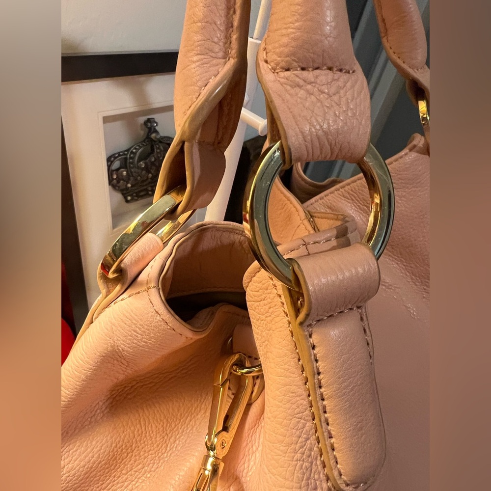 Gili Pink Leather Hobo Handbag Crossbody - Picture 10 of 16